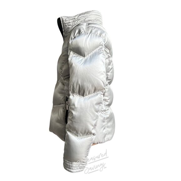 Nike (Medium) Silver Down Puffer Jacket - EUC - Picture 7 of 12